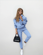 Chiara Lombardi | Luxe katoenen trainingspak met capuchon