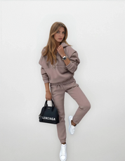 Chiara Lombardi | Luxe katoenen trainingspak met capuchon