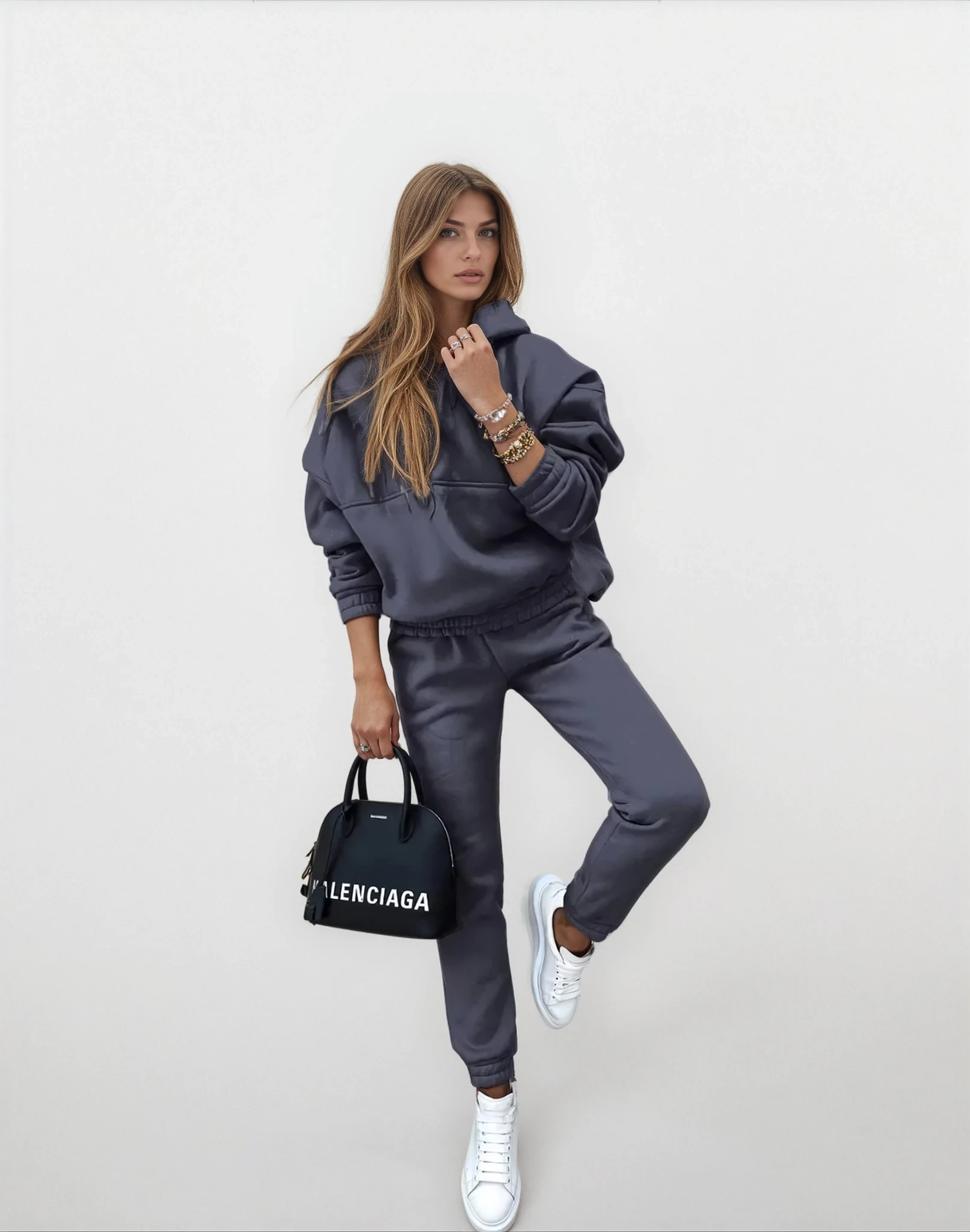 Chiara Lombardi | Luxe katoenen trainingspak met capuchon