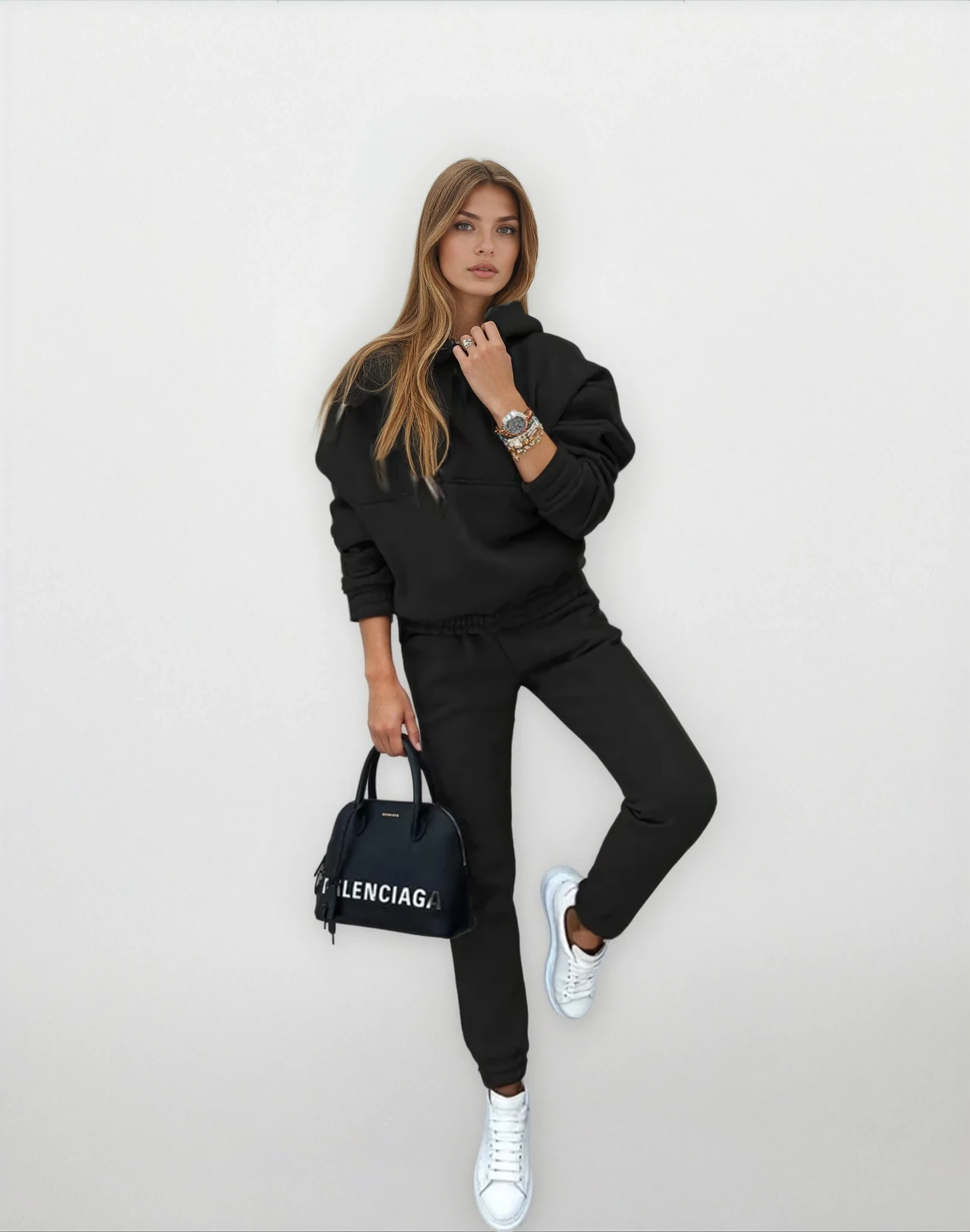 Chiara Lombardi | Luxe katoenen trainingspak met capuchon