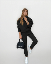 Chiara Lombardi | Luxe katoenen trainingspak met capuchon