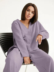 Chloa Loungewear | Oversized Katoenen Dames Loungewear Set