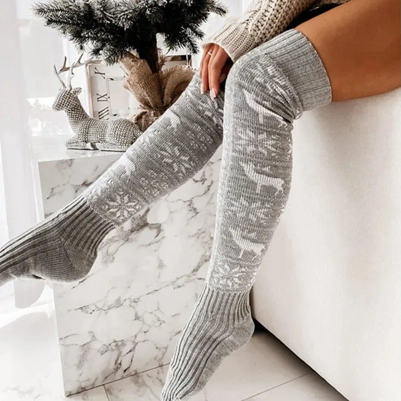 Christy | Kerst Thigh-High Sokken Luxe Warm Edition