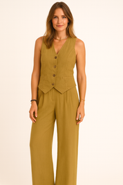 Clara Jansen | Tweedelige Zomers Set van Katoen & Linnen