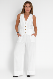 Clara Jansen | Tweedelige Zomers Set van Katoen & Linnen