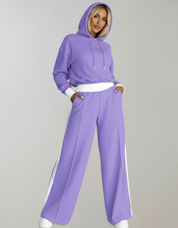 Coralie Laurent | Luxe Dames Trainingsset met Oversized Hoodie en Wijde Broek