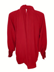 Elena Bellucci | Luxe Damesblouse met Strik en Ruches