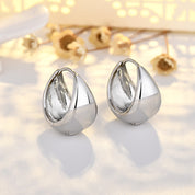 Elena Bellucci | Ovale Dames Oorclips met Luxe Goudinleg