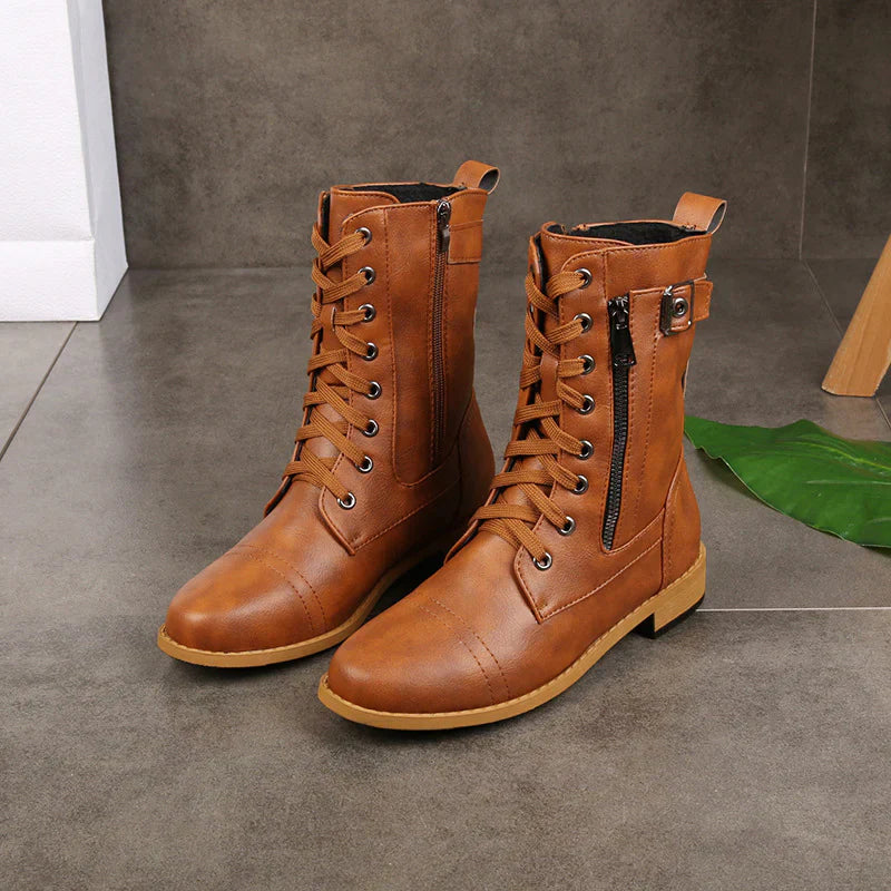Elena Cortesi | Cross Strap Chunky Boots – Stoer, Stijlvol & Comfortabel
