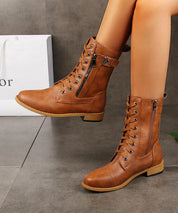 Elena Cortesi | Cross Strap Chunky Boots – Stoer, Stijlvol & Comfortabel