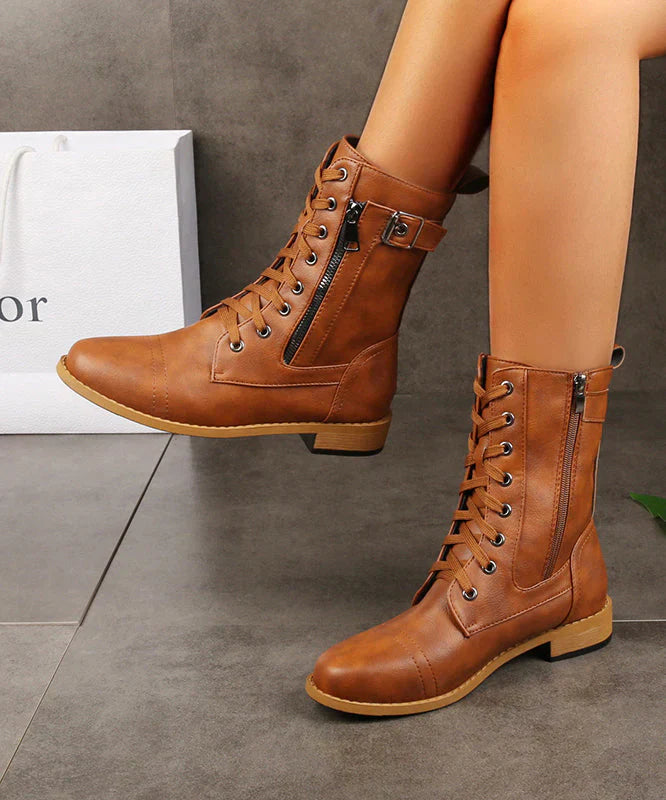 Elena Cortesi | Cross Strap Chunky Boots – Stoer, Stijlvol & Comfortabel