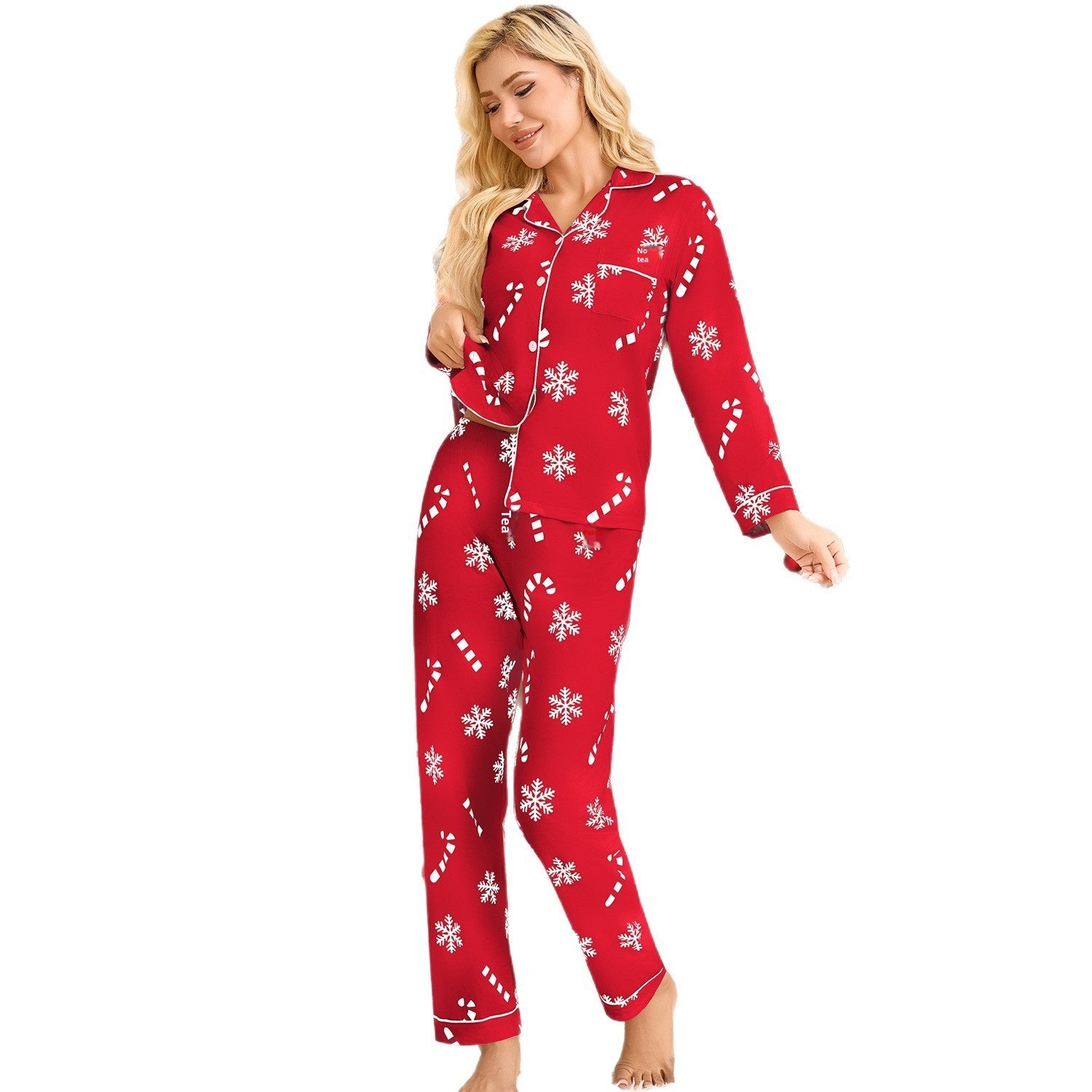 Elena Marcelli | Luxe Kerst Loungewear Set met Lange Mouw