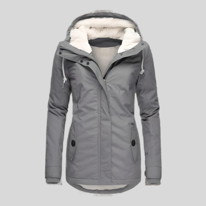 Elena Marques | Luxe Dames Winterjas met Kap en Lange Snit