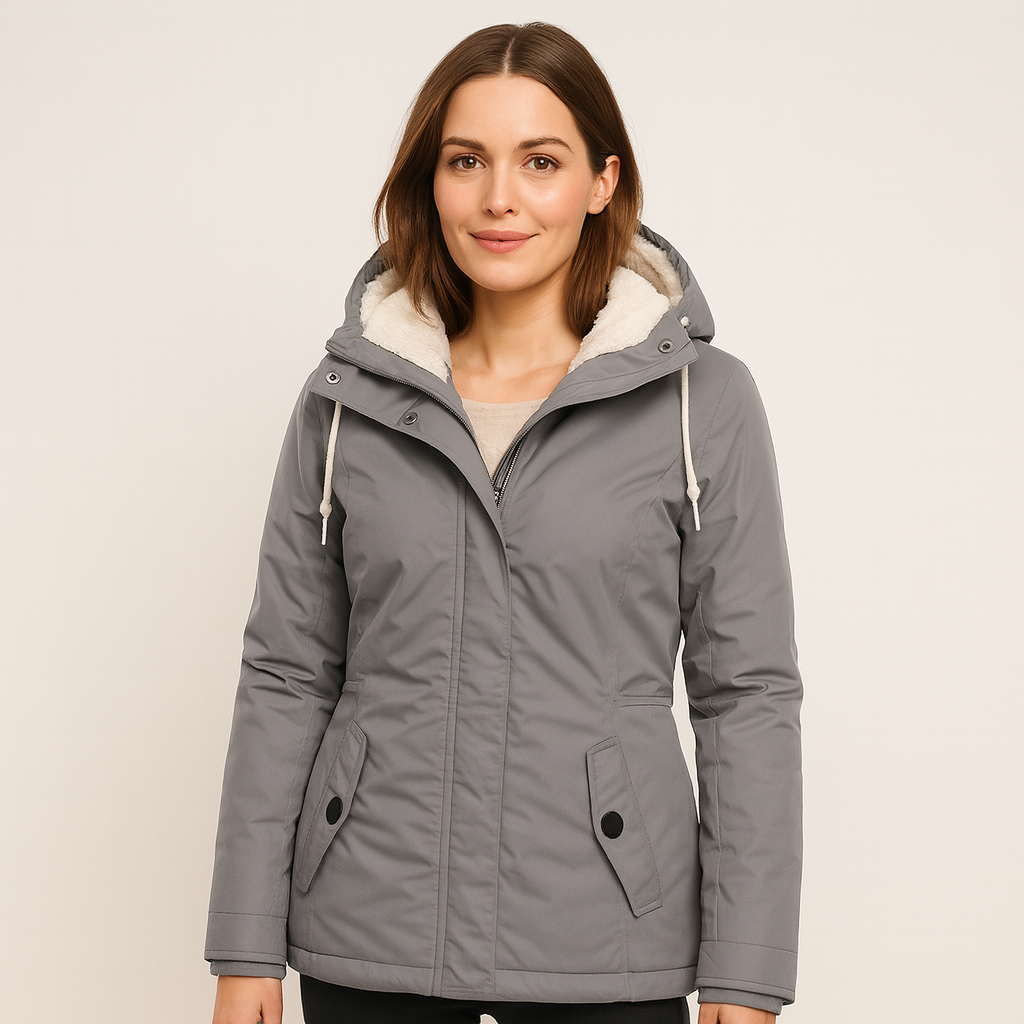 Elena Marques | Luxe Dames Winterjas met Kap en Lange Snit