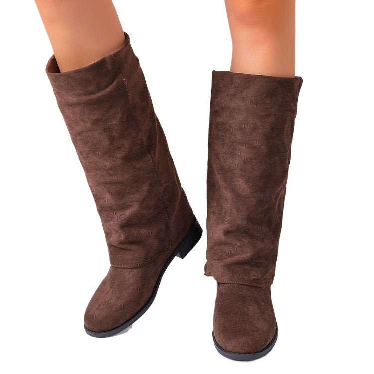 Elena Moretti | Luxe Veloursleren Winterlaarzen