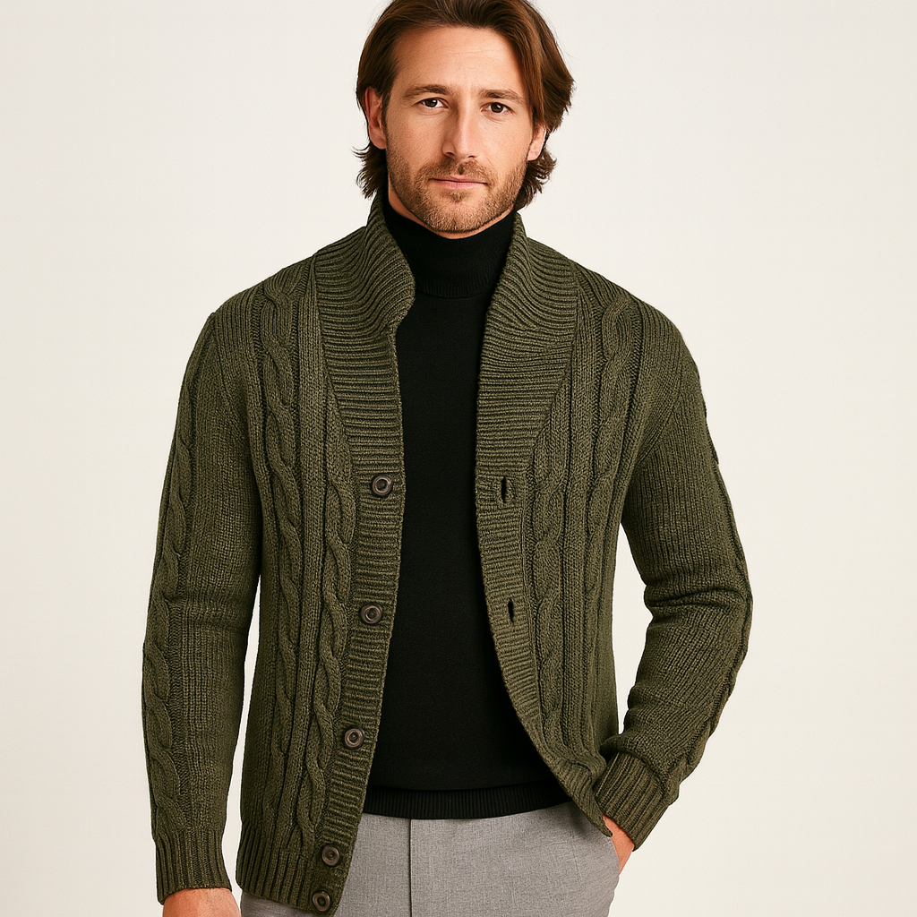 Elias Knit | Heren Gebreide Vest met Zopppatroon