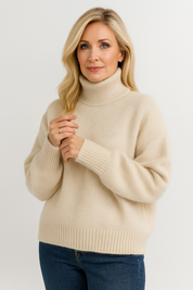 Elise Amour | Kasjmier Dames Rollkragen Trui