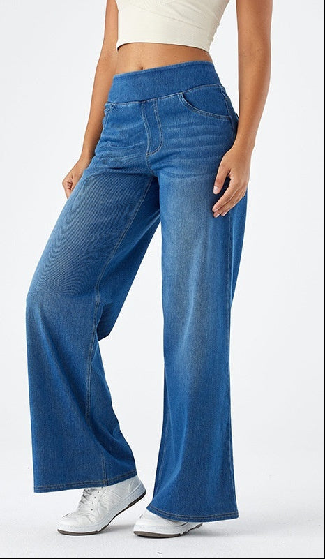 Emma Ramirez | Dames high-stretch denim jeans met losse pasvorm