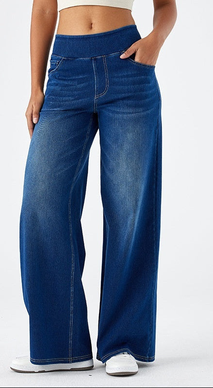 Emma Ramirez | Dames high-stretch denim jeans met losse pasvorm