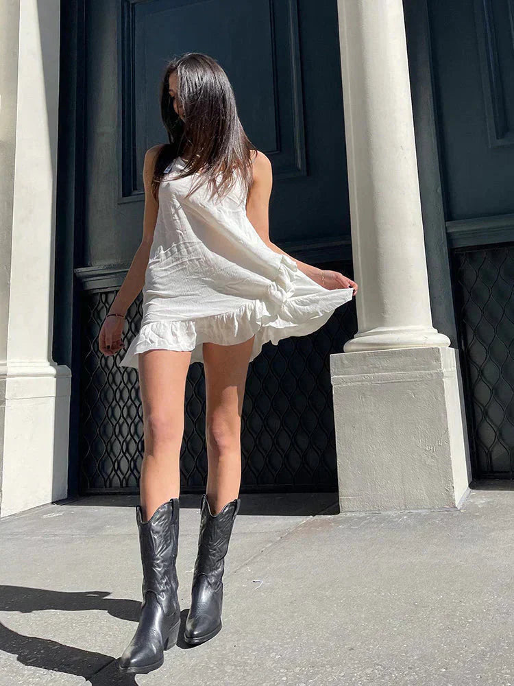 Franciska Frezenia | Dames Cowboylaarzen met Western Stiksels en Spitse Neus