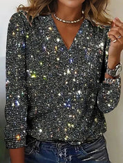 ZAAN Original | Glitter V-hals Blouse