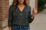 ZAAN Original | Glitter V-hals Blouse