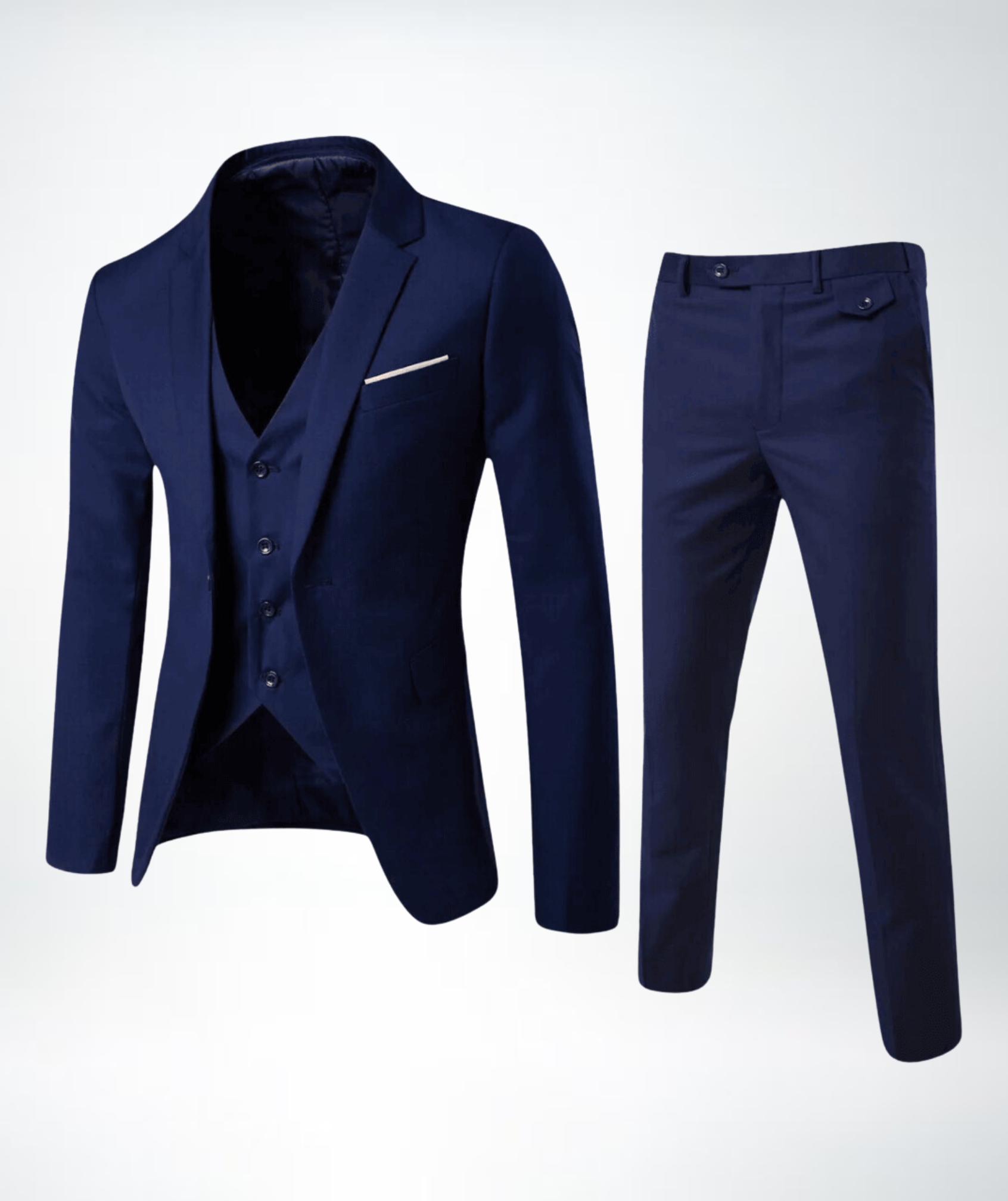 Giovanni Rossi | Driedelig Herenpak met Gilet in Premium Wolmix