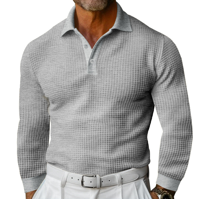 Leonardo Knit Polo | Heren Gebreide Polo met Lange Mouwen