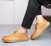 Hugo Bandego | Heren casual leren sneakers van rundleer