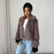 Isabella Faux Fur | Luxe Dames Jas met Elegante Bontstructuur