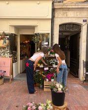 Amélie Duvant | Jeans met Rode Geborduurde Sterren