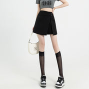 Juliette Varon | Luxe Zwarte Minirok met Ritssluiting