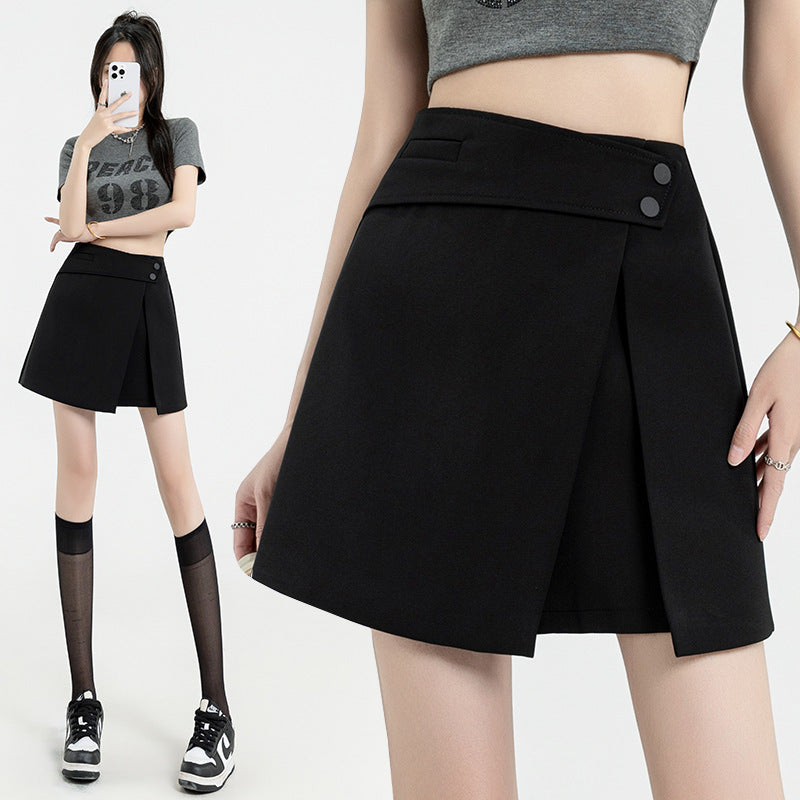 Juliette Varon | Luxe Zwarte Minirok met Ritssluiting