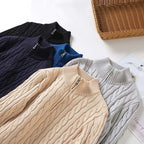 Laurent de Vries | Luxe Heren Half-Zip Trui met Hoge Kraag