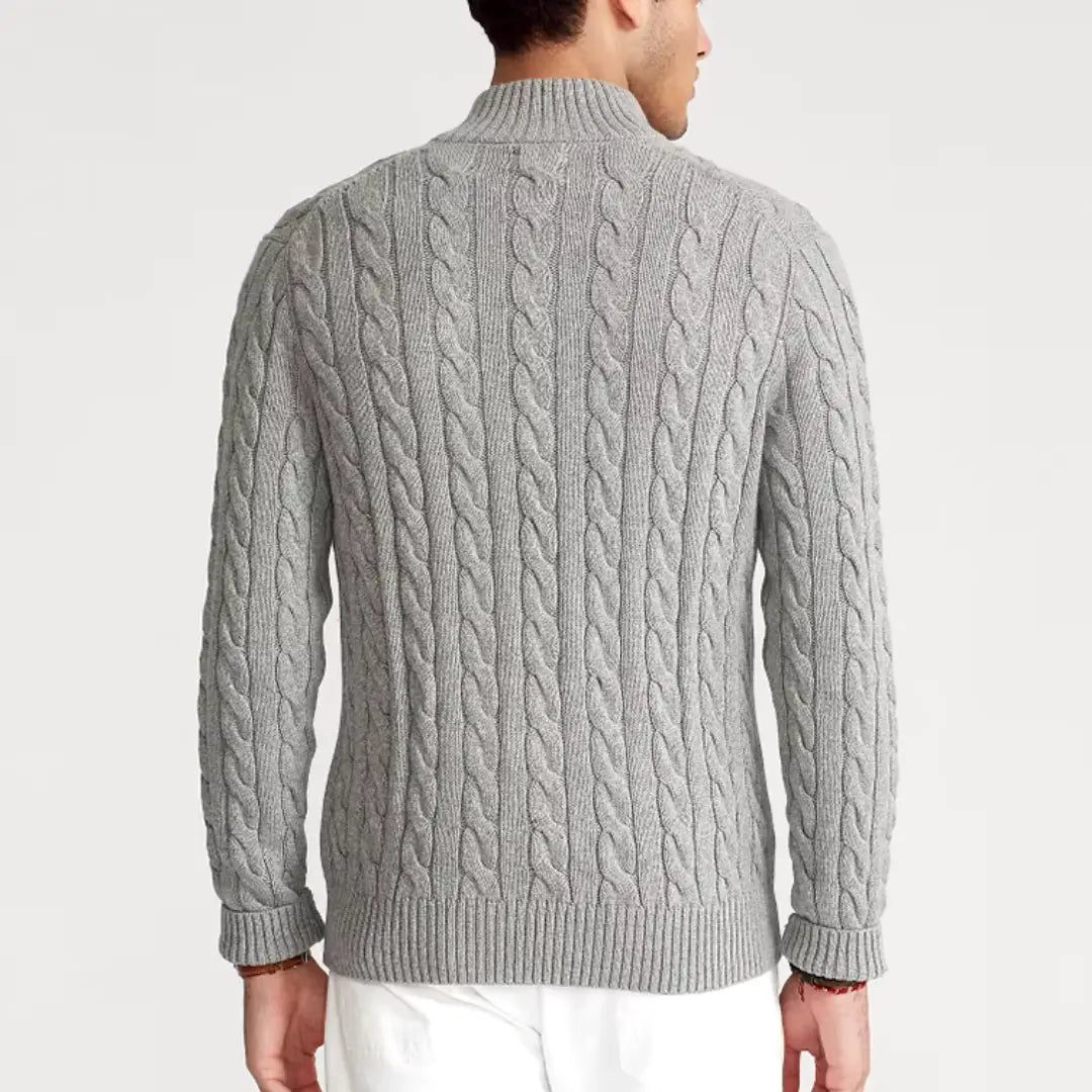 Laurent de Vries | Luxe Heren Half-Zip Trui met Hoge Kraag