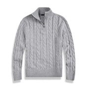 Laurent de Vries | Luxe Heren Half-Zip Trui met Hoge Kraag