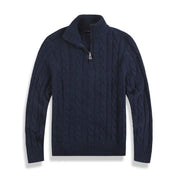 Laurent de Vries | Luxe Heren Half-Zip Trui met Hoge Kraag