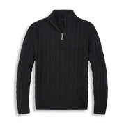 Laurent de Vries | Luxe Heren Half-Zip Trui met Hoge Kraag