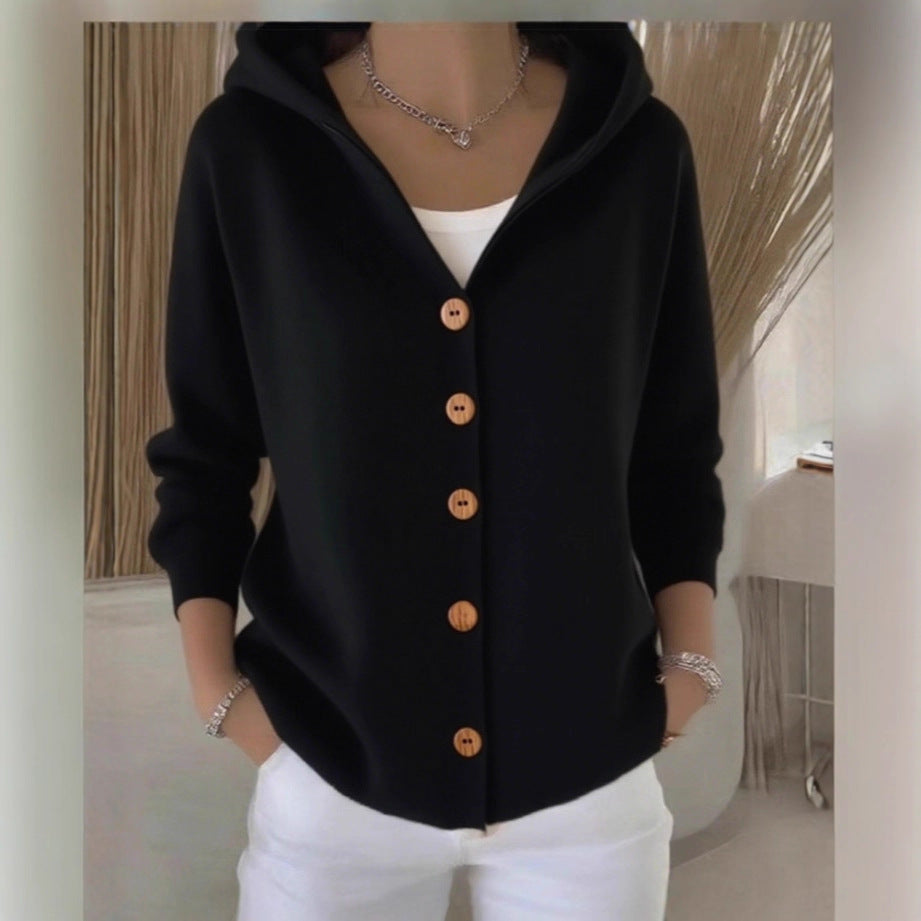 Lina Mori | Casual Katoenen Cardigan met Knopen