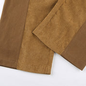 Lucía Van Montrel | Corduroy Straight-Leg Broek met Vouwdetail