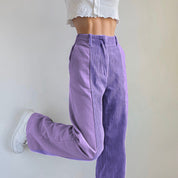 Lucía Van Montrel | Corduroy Straight-Leg Broek met Vouwdetail