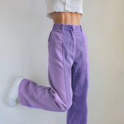 Lucía Van Montrel | Corduroy Straight-Leg Broek met Vouwdetail