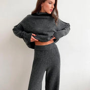 Luca Herrera | Dames gebreid ensemble met hoge kraag