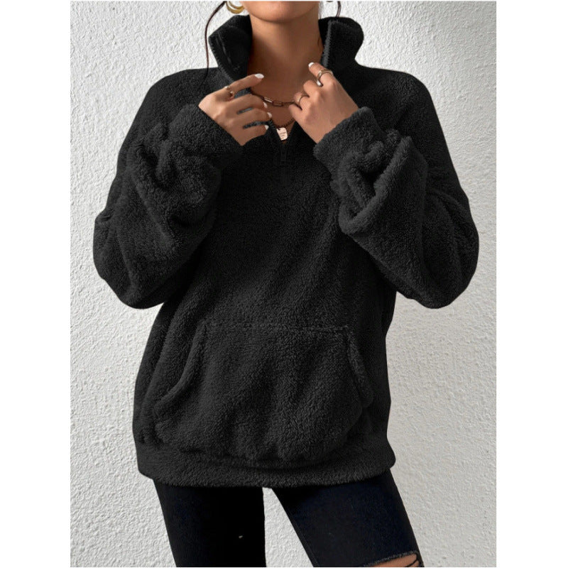 Lucia Hernandez | Dames fleece pullover met hoge kraag