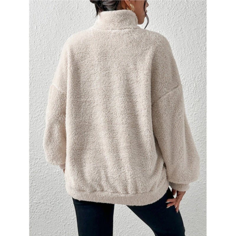 Lucia Hernandez | Dames fleece pullover met hoge kraag