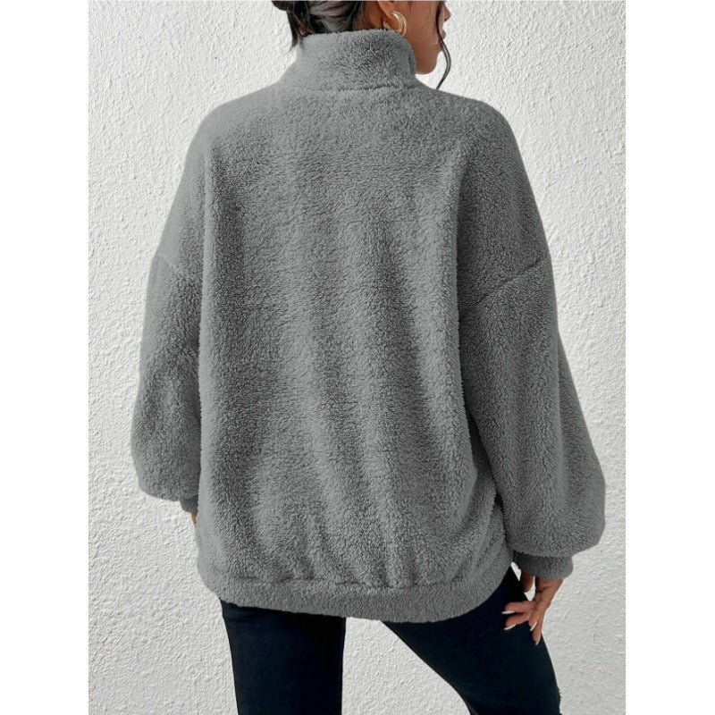 Lucia Hernandez | Dames fleece pullover met hoge kraag