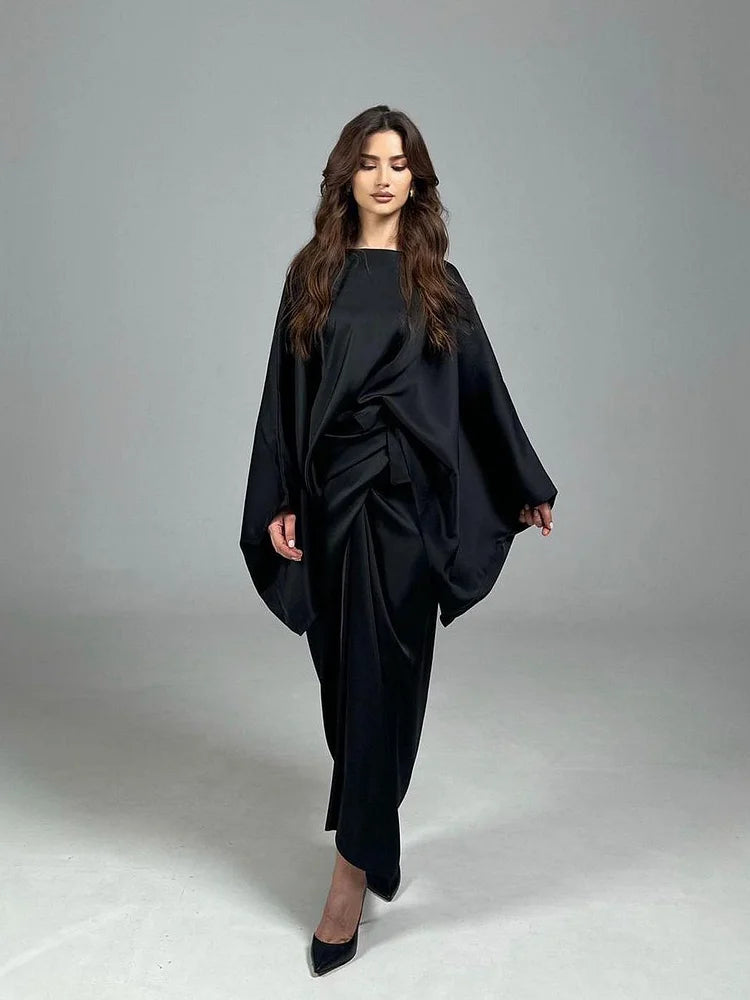 Aveline Moreau | Luxe Satijnen Drapejurk