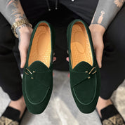 Alessandro Cortese | Luxe Suède Loafers met Metalen Accent