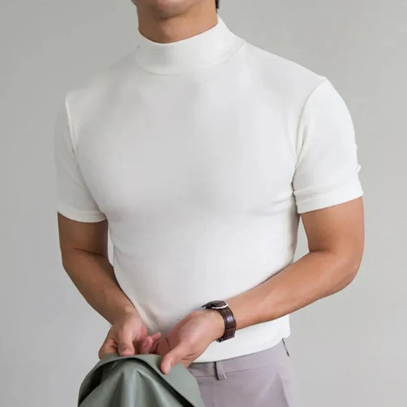 Marko Laurent | Luxe Heren T-shirt met Hoge Hals