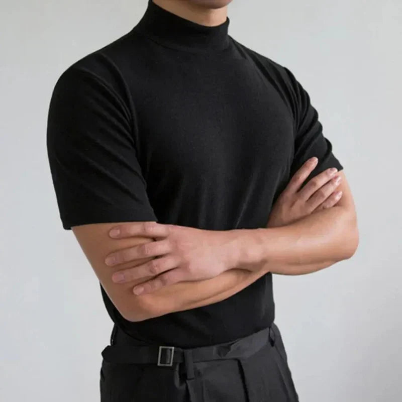 Marko Laurent | Luxe Heren T-shirt met Hoge Hals